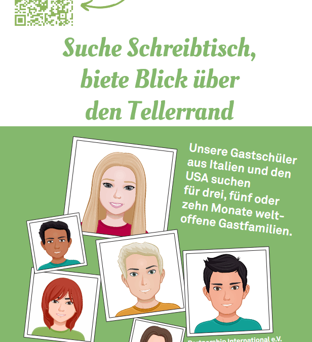 Suche nach Gastfamilien für internationale Austauschschüler:innen